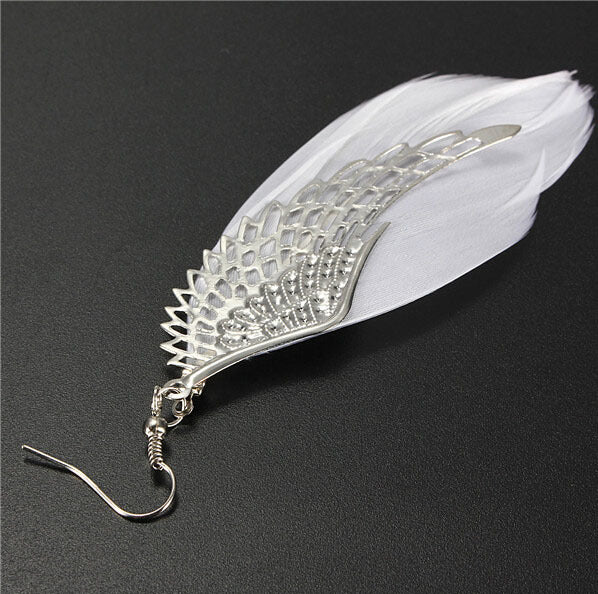 Lovely Angel Wing Feather Earrings