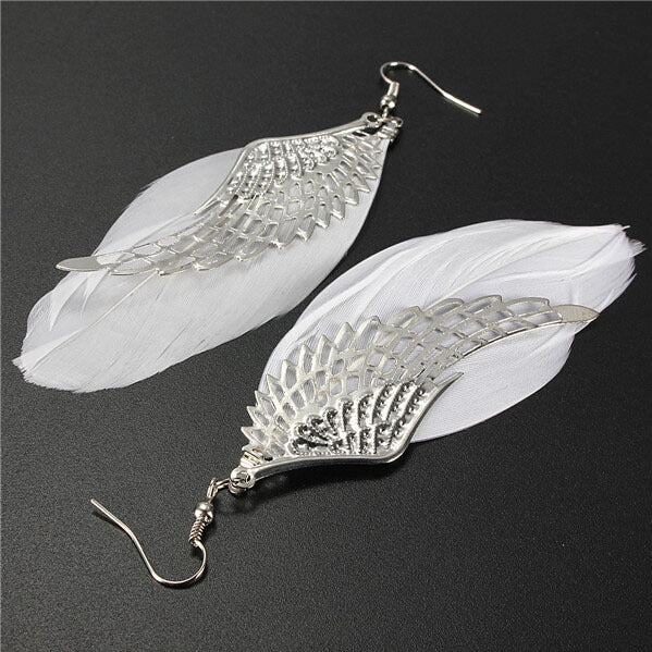Lovely Angel Wing Feather Earrings