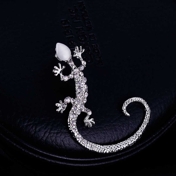 Lizard Rhinestone Cuff Earrings
