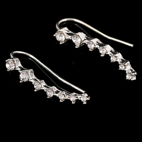 Sky Star Crystal Clip Earrings