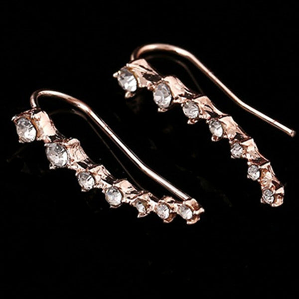 Sky Star Crystal Clip Earrings