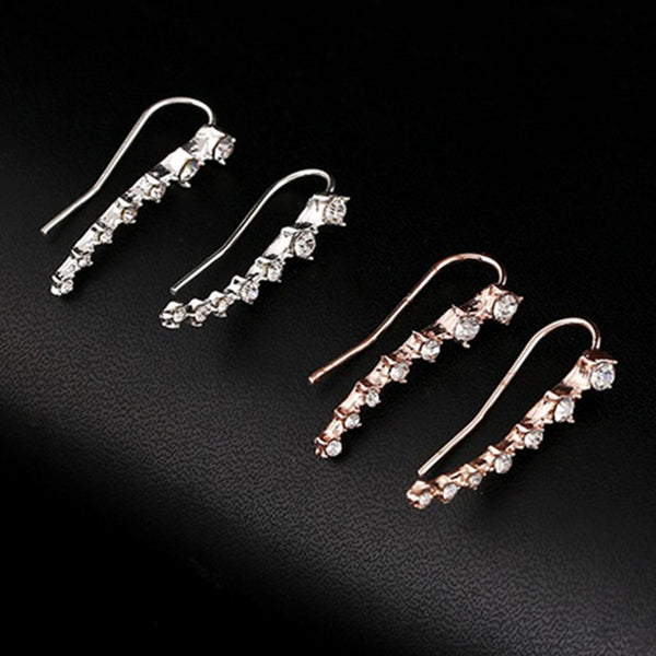 Sky Star Crystal Clip Earrings