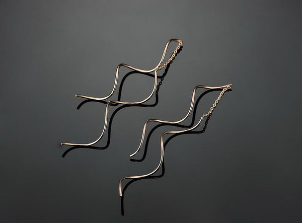 Iutopian Twisted Bar  Dangle Earrings