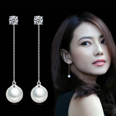 Long Chain Earrings Rhinestone