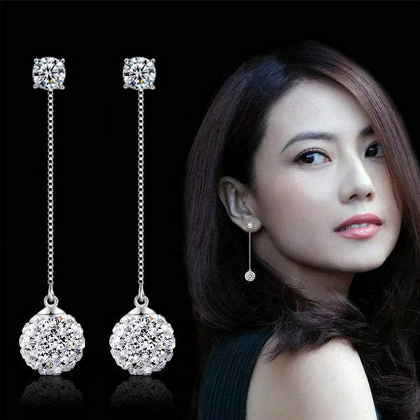 Long Chain Earrings Rhinestone