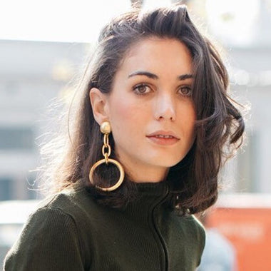 Big Hollow Dangle Earrings