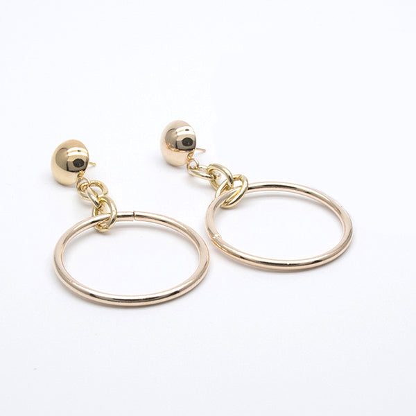 Big Hollow Dangle Earrings