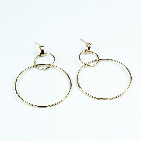 Personality Geometric Round Earrings
