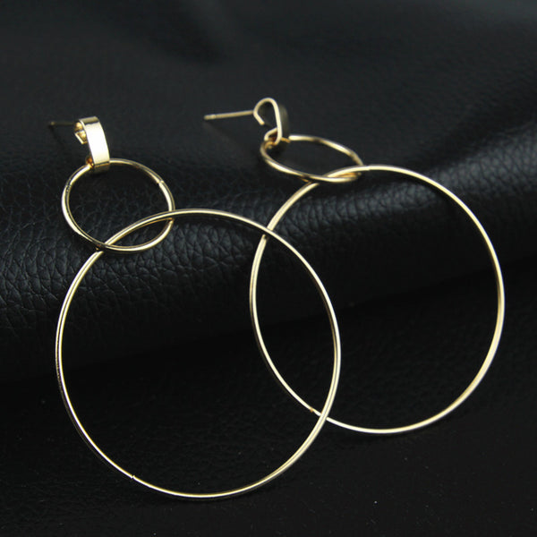 Personality Geometric Round Earrings