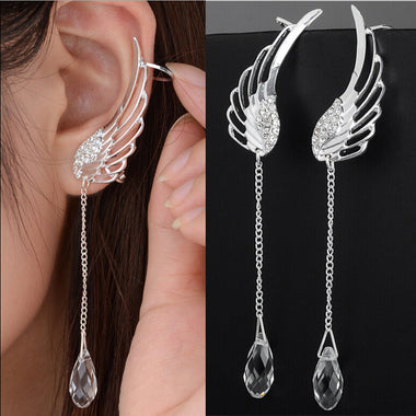 Silver Plated Angel Wing Earrings