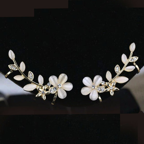 Flower  Rhinestone Ear Cuff Clip