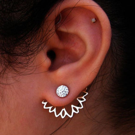 Trendy Hollow Out Leaf Earrings