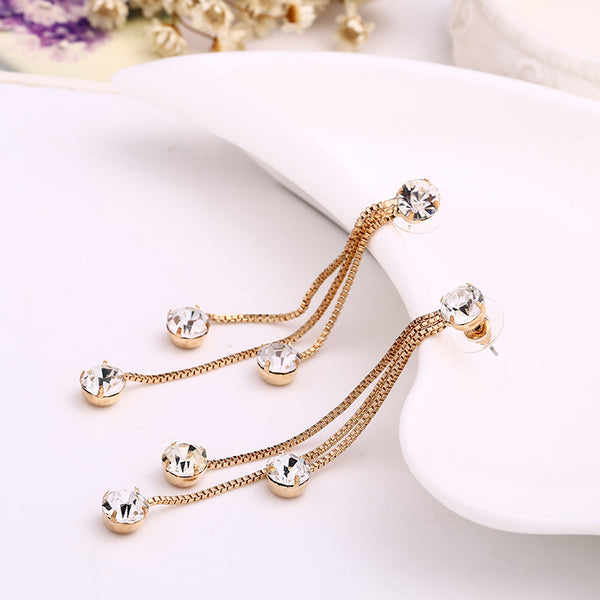 Fashion Drop Rhinestone Earrings