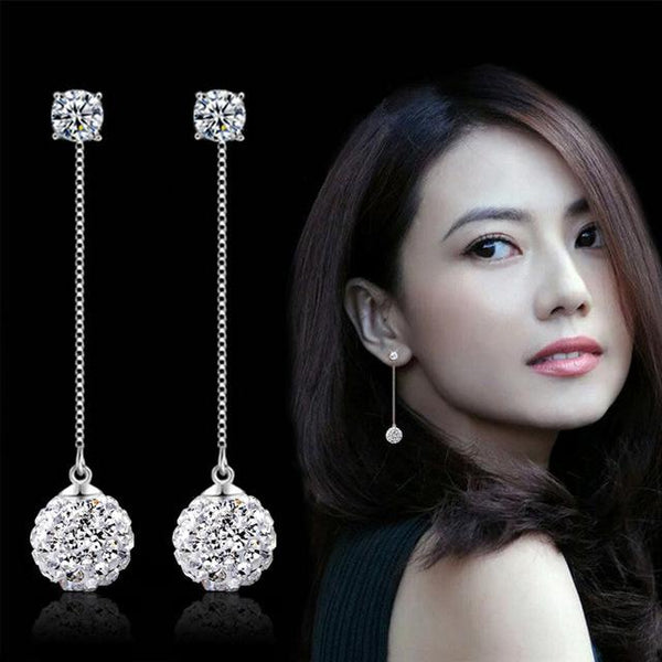Long Chain Earrings Rhinestone