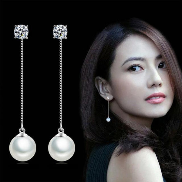 Long Chain Earrings Rhinestone