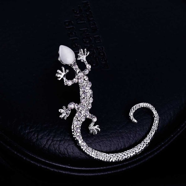 Lizard Rhinestone Cuff Earrings