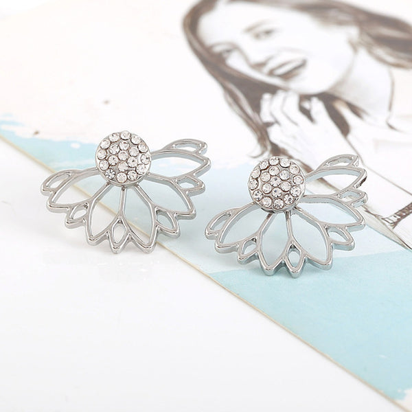 Trendy Hollow Out Leaf Earrings