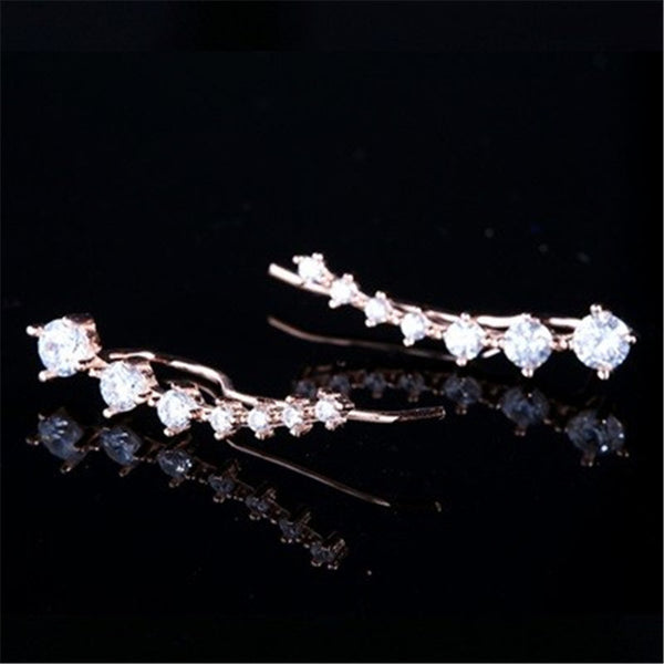 Sky Star Crystal Clip Earrings