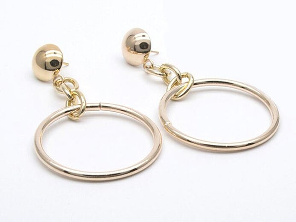 Big Hollow Dangle Earrings